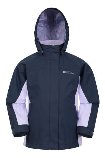 Mountain Warehouse Blue Shelly II Waterproof Jacket Kids