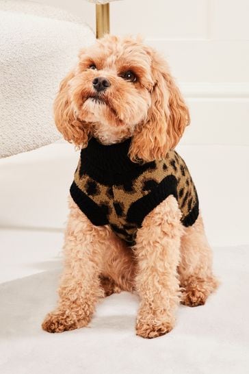 Buy Lipsy Brown Super Soft Printed Knit Dog Jumper from Next