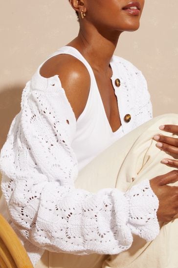 Flute sleeve cardigan best sale