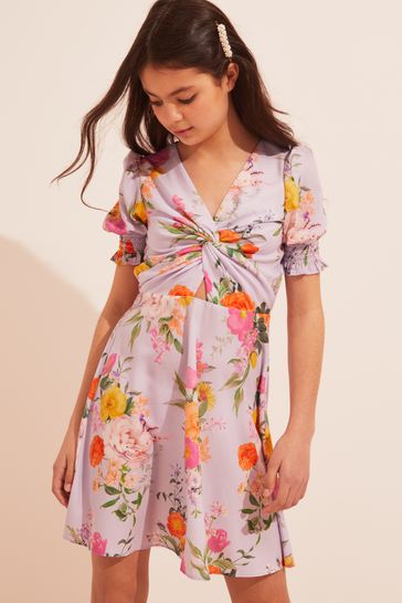 Lipsy purple floral dress discount