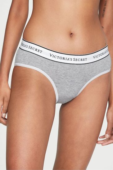 Buy Victoria's Secret Vs Medium Heather Grey Logo Hipster Knickers
