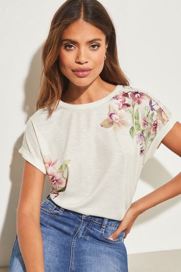 Buy Lipsy Shoulder Detail T-Shirt from Next Australia