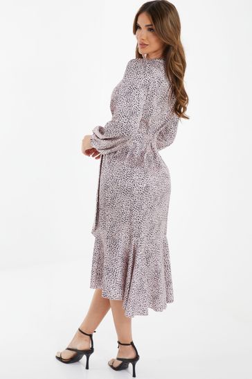 Quiz leopard print outlet maxi dress