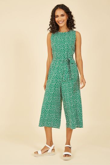 Buy Mela Green Flower Sleeveless Culotte Jumpsuit from Next Ireland
