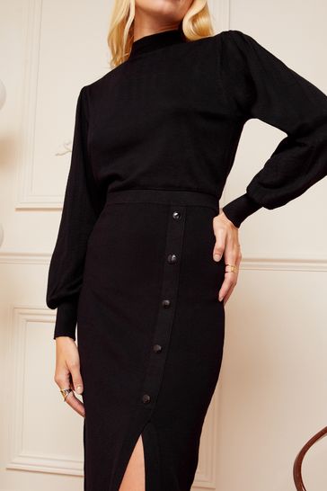 Long sleeve shop button dress