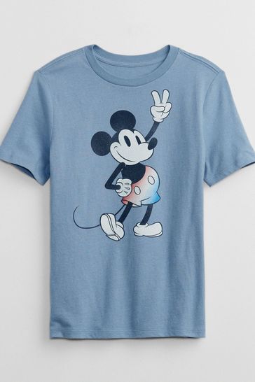 Mickey mouse t shirt blue discount