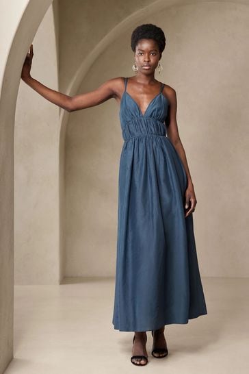 Banana republic blue maxi dress sale