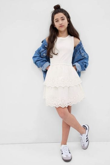 Gap white eyelet dress sale