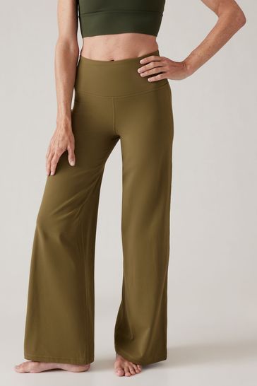 Buy Athleta Green Elation Wide Leg Trousers from Next Luxembourg