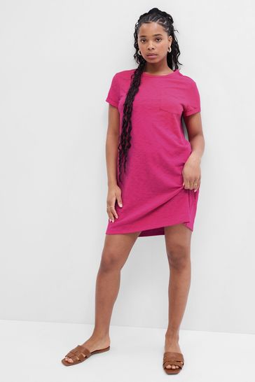 Neon pink cheap t shirt dress