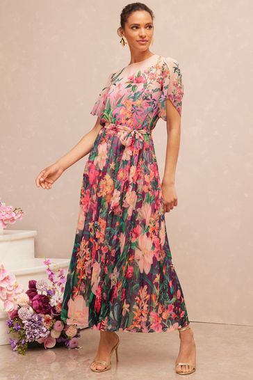 Buy V A Love Roses Pink Floral Placement Printed Tulip Sleeve