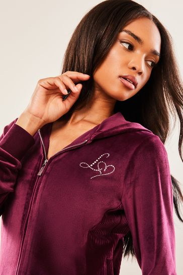 Velvet zip up hoodie hotsell