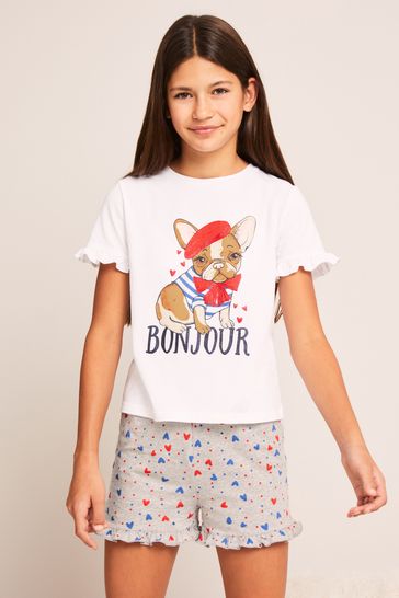 Buy Lipsy White Jersey Shorts Pyjamas from Next India