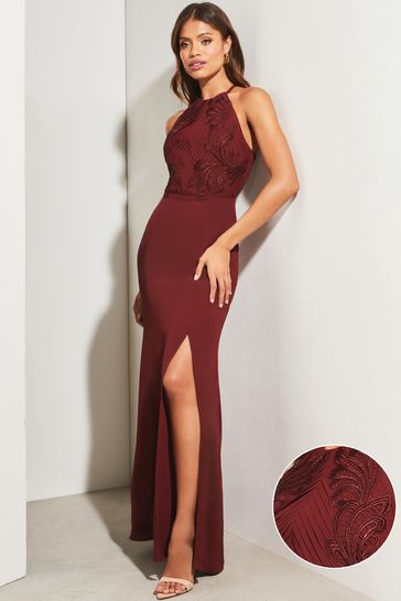 Lipsy petite millie floral lace strap maxi dress 2025