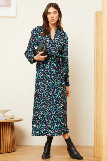 Next blue on sale animal print dress