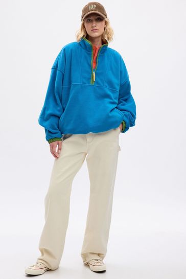 Blue hot sale fleece pullover