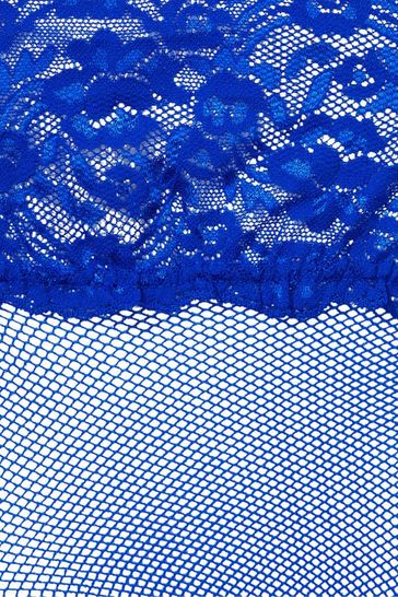 Blue lace top stockings