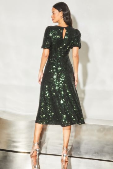 Lipsy scatter sequin midi dress cheap