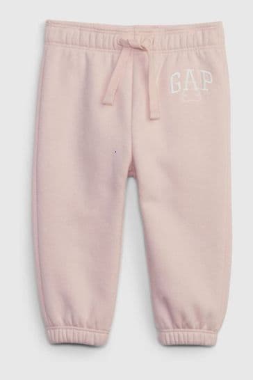 Gap Pink Arch Bear Logo Baby Joggers (Newborn - 24mths)