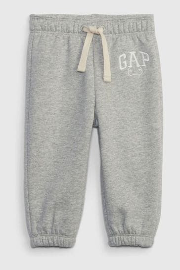 Gap Grey Arch Bear Logo Baby Joggers (Newborn - 24mths)