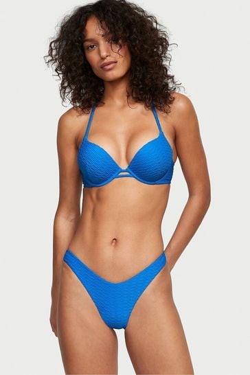 Victoria's Secret Shocking Blue Fishnet Brazilian Swim Bikini Bottom