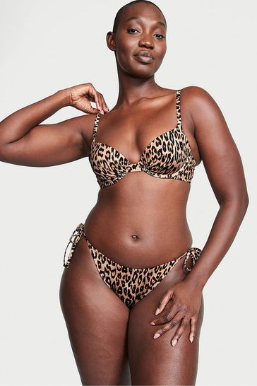 Buy Victoria's Secret Brown Leopard Print Push Up Swim Bikini Top from Next  Luxembourg