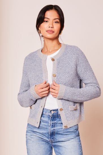 Blue outlet cardigan sweater