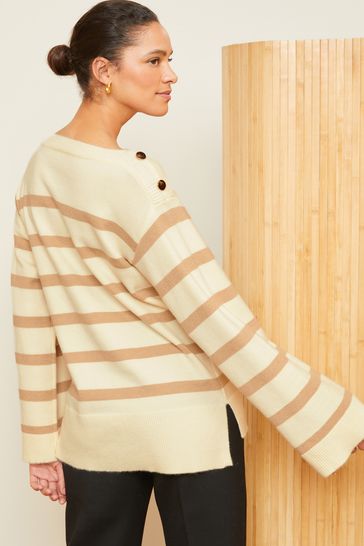 Oversize outlet white jumper