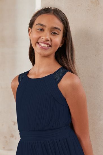 Lipsy navy halter outlet neck dress
