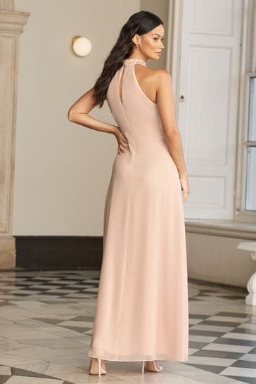 Blush embellished new arrivals bridesmaid dress
