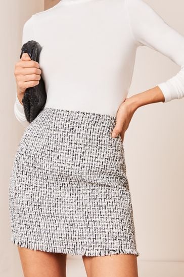 Lipsy sequin stripe mini skirt clearance