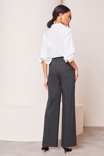 Buy Lipsy Grey Wide Leg Woven Smart Trousers from Next Luxembourg