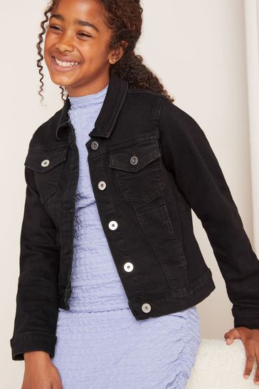 Lipsy Black Denim Western Jacket (From 3-16yrs)