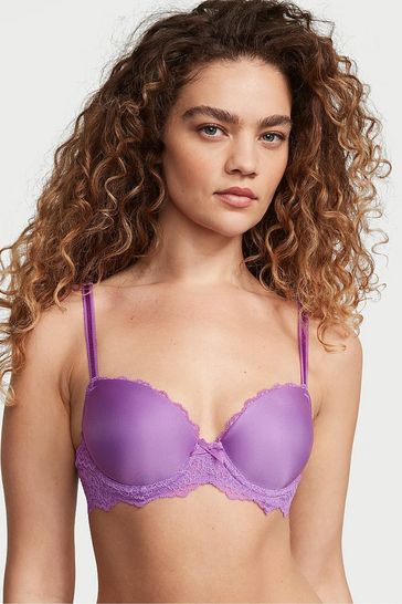 Buy Victoria's Secret Purple Lace Lightly Lined Demi Bra from Next  Luxembourg