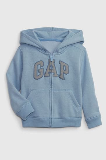 Gap Blue Logo Zip Up Hoodie (12mths-5yrs)