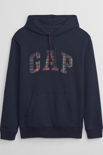Buy Gap Navy Blue Logo Pocket Hoodie from Next Luxembourg