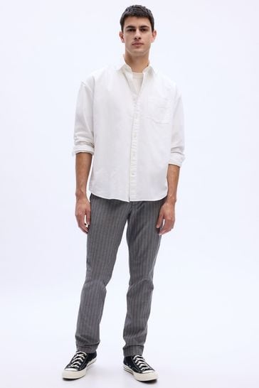Gap Grey Slim Twill Tailored Trousers