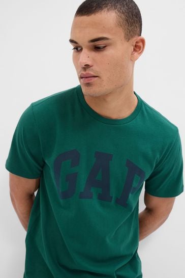Gap Green Logo Short Sleeve Crew Neck T-Shirt