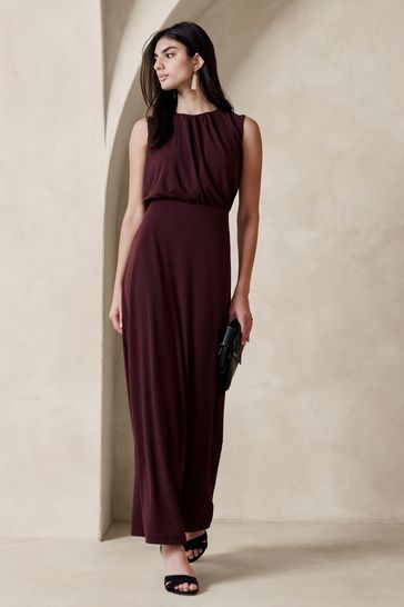 Buy Banana Republic Burgundy Aura Jersey Maxi Dress from Next