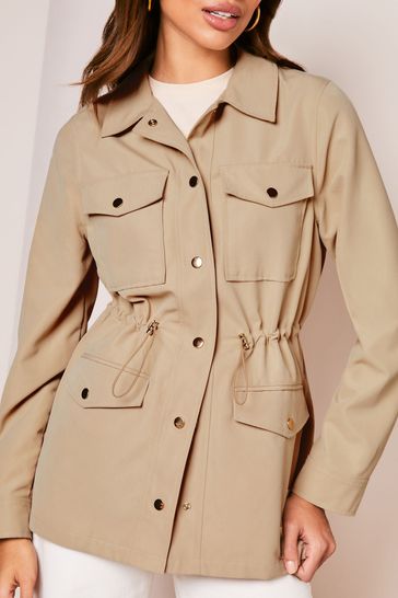 Lipsy check belted mac shop