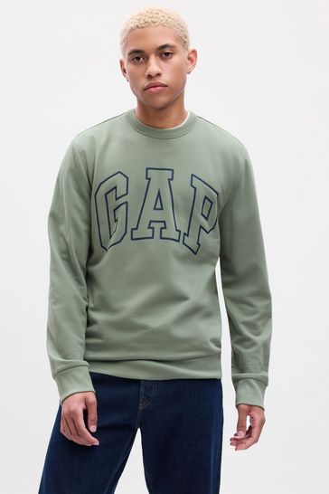 Gap Green Logo Crew Neck Sweatshirt
