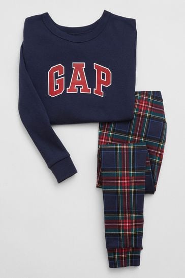 Buy Gap Navy Blue Tartan Check Logo Family Christmas Toddler