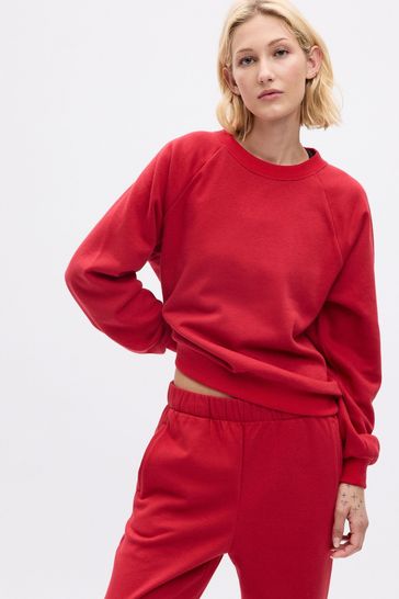 Buy Gap Red Logo Vintage Crew Neck Sweatshirt from Next Luxembourg