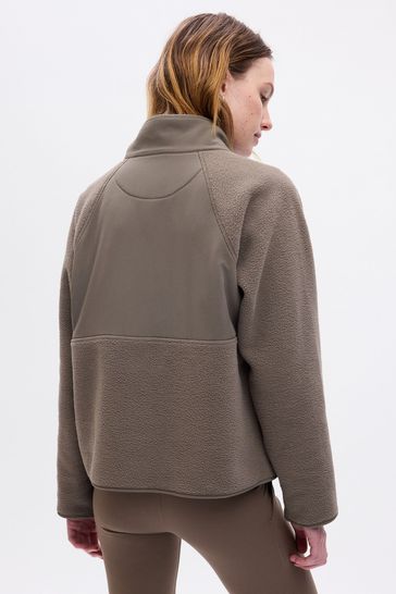 Buy Gap Brown Arctic Fleece Slim Fit Jacket from Next Hungary