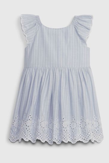 Eyelet flutter dress discount