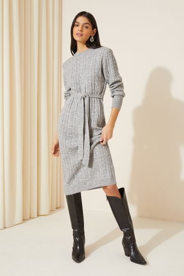 Grey midi 2025 jumper dress
