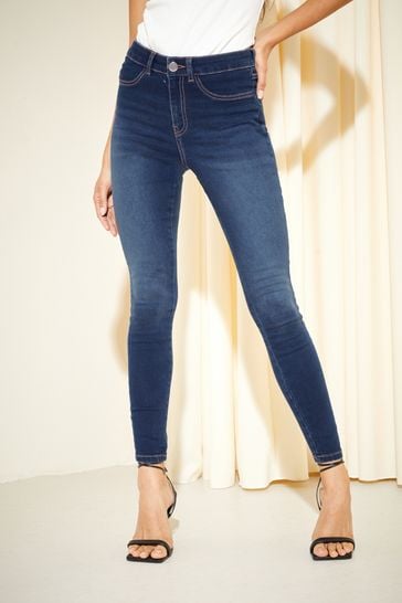 Friends Like These Dark Blue Wash Tall High Waisted Jeggings