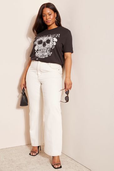 Black and deals blue graphic tee