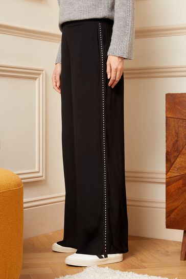 Sequin side on sale stripe trousers