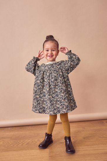 Lace collar black dress outlet
